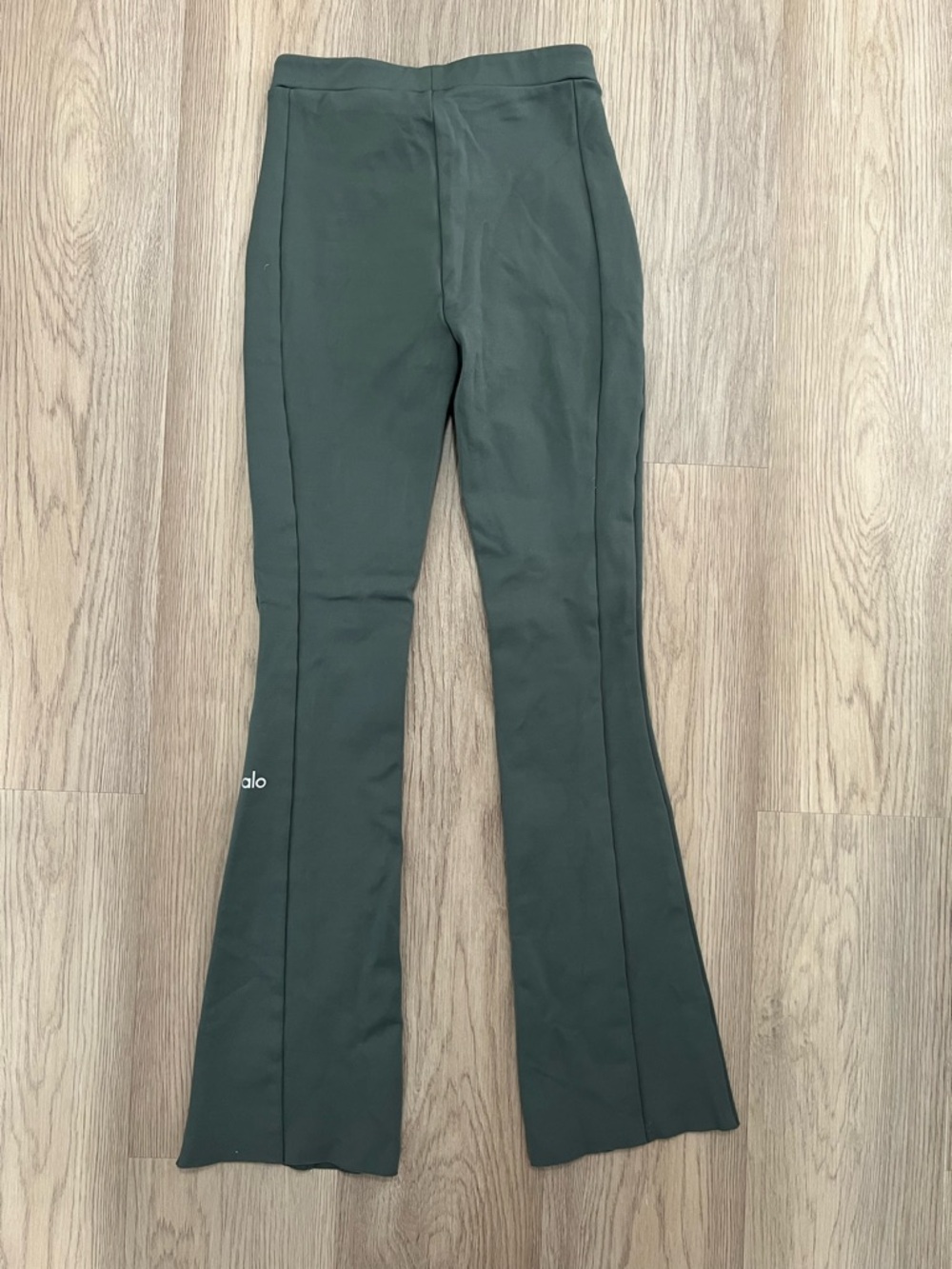 Alo Yoga Green High Waisted Flare Leggings ‼️self altered - Picture 9 of 12